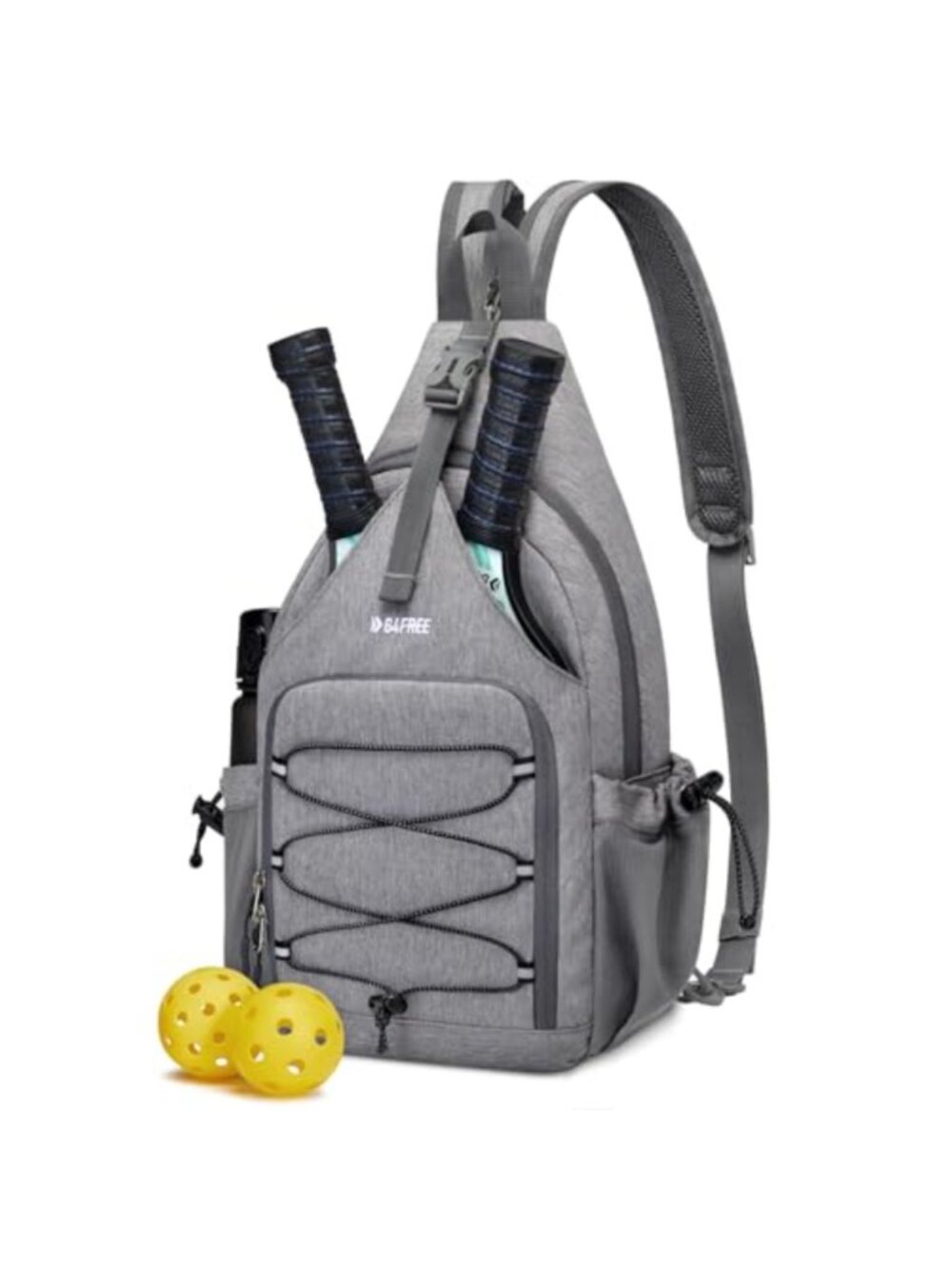 Pickleball Backpack Sling Bag Adjustable Crossbody Paddle Bag Lightweight